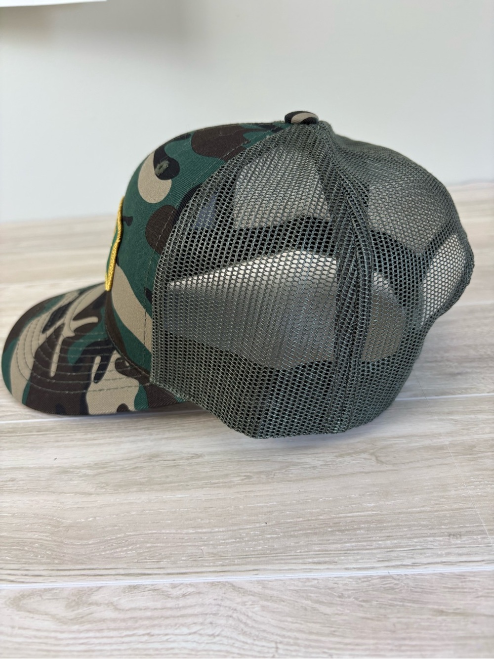 KBETHOS Olive Green Mesh Trucker Hat Adjustable Like New Snapback Americana Chic - Picture 3 of 6